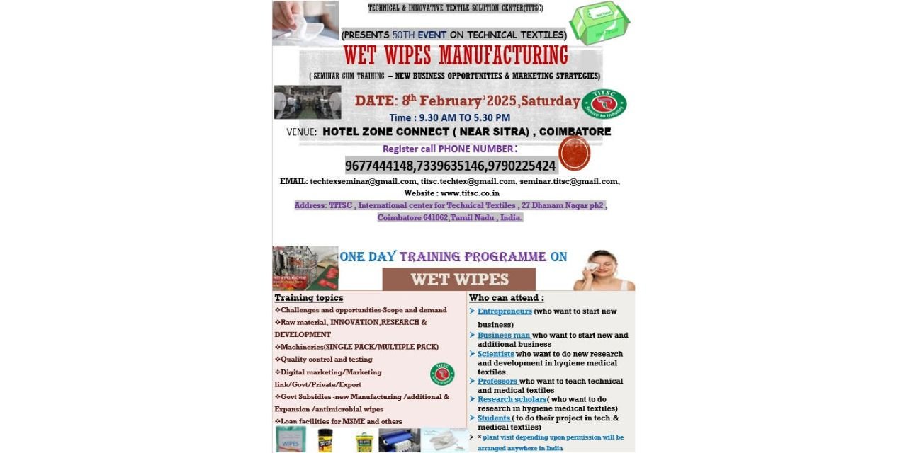Wet wipes manufacturing