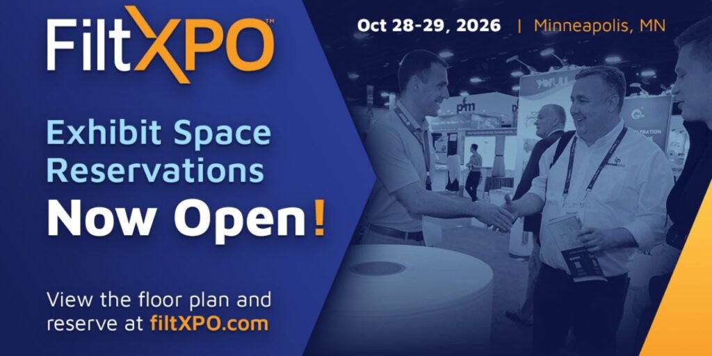 Exhibit Space Open for FiltXPO™ 2026 in Minneapolis