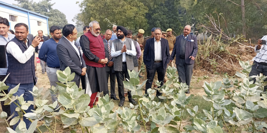 Shri Giriraj Singh Visits NITRA Ghaziabad, Reviews Milkweed Cultivation & Unveils India’s First Manikin Flame Test System