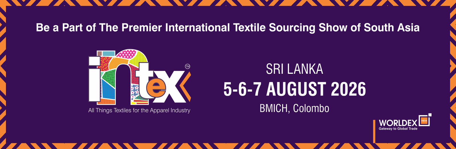 INTEX Sri Lanka 2026 | 5-6-7 August 2026 | Sri Lanka