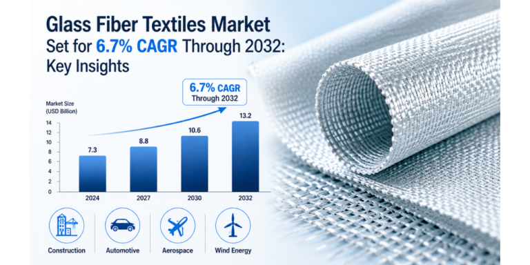 Glass Fiber Textiles Market Set for 6.7% CAGR Through 2032: Key Insights 