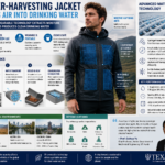 Jacket harvests up to 30 ounces of drinkable water a day out of thin air