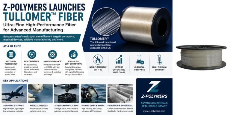 Z-Polymers Launches Ultra-Fine Tullomer Fiber for Advanced Manufacturing