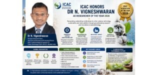 ICAC Honors Dr N. Vigneshwaran as Researcher of the Year 2026 for Transforming Cotton Science Through Nanotechnology